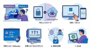 【Windows11】PINコードを忘れた!初期化なしでログインする完全手順